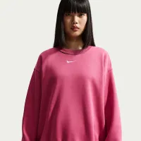 Nike Sportswear Phoenix Fleece жіноча оверсайз Crew-Neck світшот колір фіолетовий