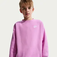 Nike Sportswear Club Fleece Big дитячі оверсайз світшот колір фіолетовий