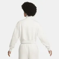 Nike Sportswear Phoenix Fleece женская 1/2-Zip Cropped свитшот цвет коричневый