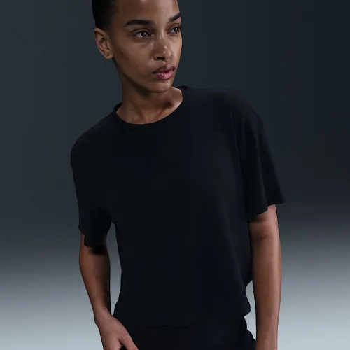 Nike One Relaxed женская Dri-FIT Cropped Short-Sleeve Top цвет черный