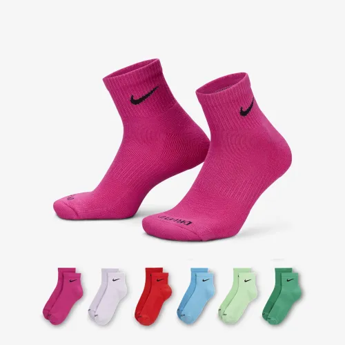 Nike Everyday Plus Cushioned тренувальні Ankle шкарпетки (6 пар) різнокольорові