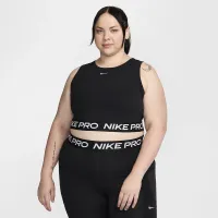 Nike Pro жіноча Dri-FIT Cropped Tank Top (великі розміри) колір чорний
