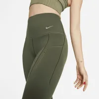 Nike Go женская Firm-Support С высокой Талией 7/8 лосины с карманамицвет зеленый