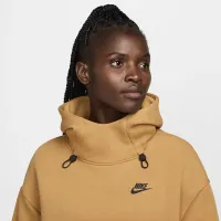 Nike Sportswear Tech Fleece женская оверсайз Толстовка с капюшоном цвет коричневый