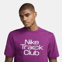 Nike Track Club мужские Dri-FIT Short-Sleeve Running Top цвет фиолетовый