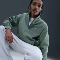 Nike Solo Swoosh мужские Fleece Quarter-Zip Top цвет серый