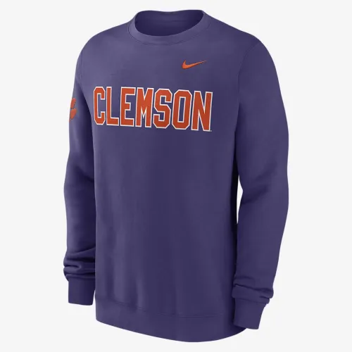 Clemson Tigers Sideline Dabo чоловічі Nike College Pullover Crew колір фіолетовий