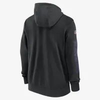 Baltimore Ravens Sideline Team Issue Club мужские Nike Full Zip Толстовка с капюшоном цвет черный
