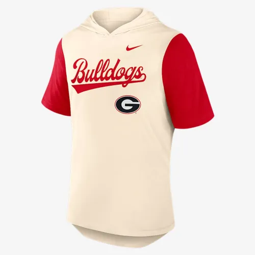 Georgia Bulldogs Baseball Script мужские Nike Dri-FIT College Hooded футболка цвет коричневый