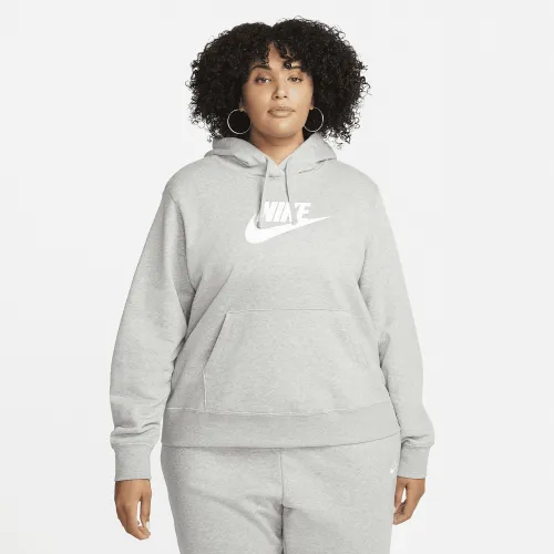 Nike Sportswear Club Fleece жіноча Pullover Толстовка з капюшоном (великі розміри) колір сірий