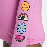 Nike Swim Charms Little дитячі (Girls') Long-Sleeve Hydroguard Pink