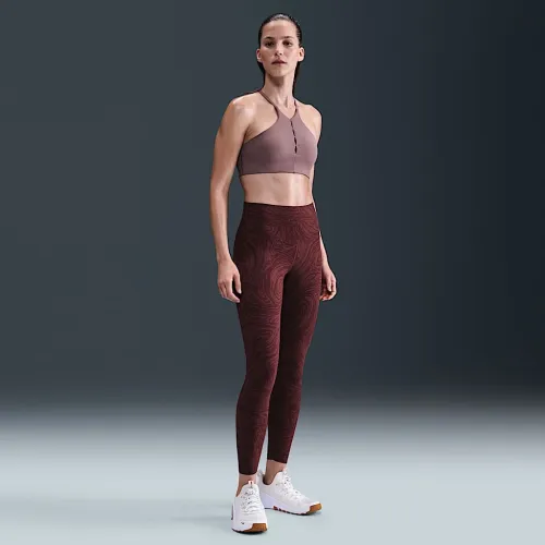 Nike Zenvy женская С высокой Талией 7/8 Printed лосины цвет красный