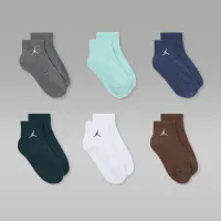 Nike Jordan Everyday Essentials Big дитячі Ankle шкарпетки (6 пар) колір зелений