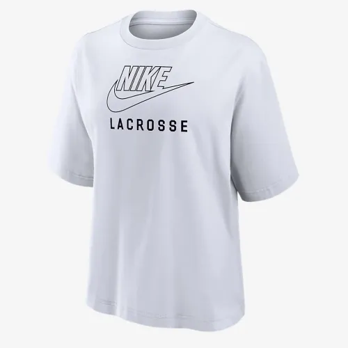 Nike Swoosh женская Lacrosse Boxy футболка цвет белый