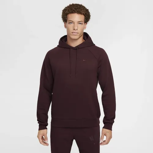 Nike Primary Fleece мужские Dri-FIT UV Pullover Performance Толстовка с капюшоном цвет красный