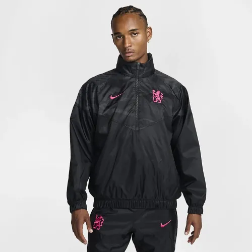 Chelsea FC Windrunner Third мужские Nike Soccer Anorak Куртка цвет черный