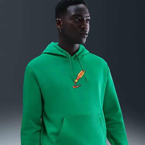 Nike Sportswear Club Pullover Fleece Толстовка с капюшоном цвет зеленый