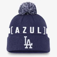 Los Angeles Dodgers Hometown Peak мужские Nike MLB Cuffed Pom Beanie синий