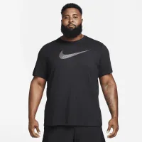 Nike Dri-FIT чоловічі Fitness футболка колір чорний