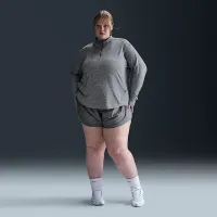 Nike Swift женская Dri-FIT UV 1/4-Zip Running Top (большие размеры) цвет серый
