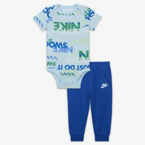 Nike Sportswear Playful Exploration Baby (0-9M) Printed Bodysuit and Pants набор синий