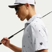 Nike Par мужские Dri-FIT Short-Sleeve для гольфа Polo цвет серый