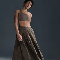 Nike 24.7 PerfectStretch женская Dri-FIT Pleated юбка цвет коричневый