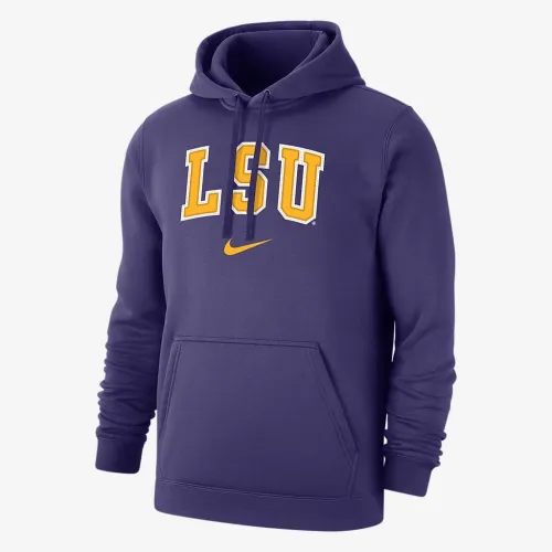 LSU Club Fleece Men's Nike College Arch 365 Толстовка з капюшоном Purple