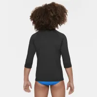 Nike Swim Big дитячі (Girls') Short-Sleeve Hydroguard колір чорний