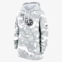 Tennessee Titans Salute to Service Primary Edge Club жіноча Nike NFL Pullover Толстовка з капюшоном колір білий