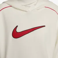 Nike Sportswear женская оверсайз Fleece Pullover Толстовка с капюшоном цвет белый