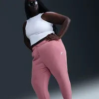 Nike Sportswear Club Fleece женская Mid-Rise Joggers (большие размеры) Pink