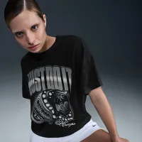 Nike жіноча Loose Short-Sleeve баскетбольні футболка колір чорний