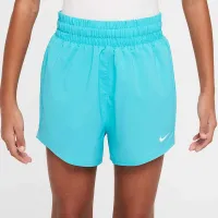 Nike One Big дитячі (Girls') Dri-FIT З високою талією Woven тренувальні шорти колір зелений