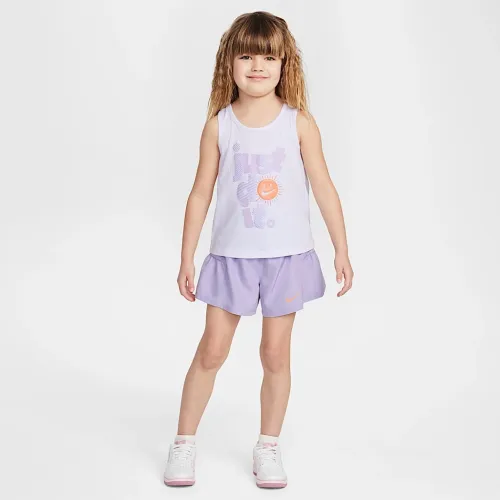 Nike Dri-FIT Sunny Swoosh Little детские Tank and шорты набор цвет фиолетовый