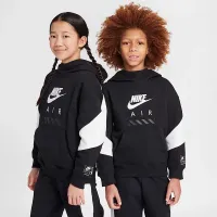 Nike Air Big детские Fleece Pullover Толстовка с капюшоном цвет черный