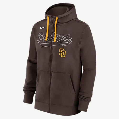San Diego PaКостюм Knockout Script мужские Nike MLB Full-Zip Толстовка с капюшоном цвет коричневый
