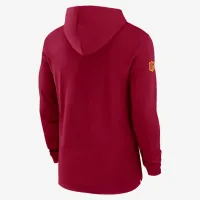 Washington Commanders Sideline мужские Nike Dri-FIT NFL Long-Sleeve Hooded Top цвет красный