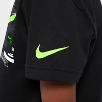 Nike Little дитячі блакитнийprint футболка колір чорний
