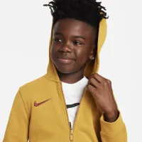 Paris Saint-Germain Club Big дитячі (для хлопчиків) Nike Soccer Full-Zip French Terry Толстовка з капюшоном колір коричневий