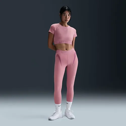 Nike Pro женская Mid-Rise 7/8 Graphic лосины Pink
