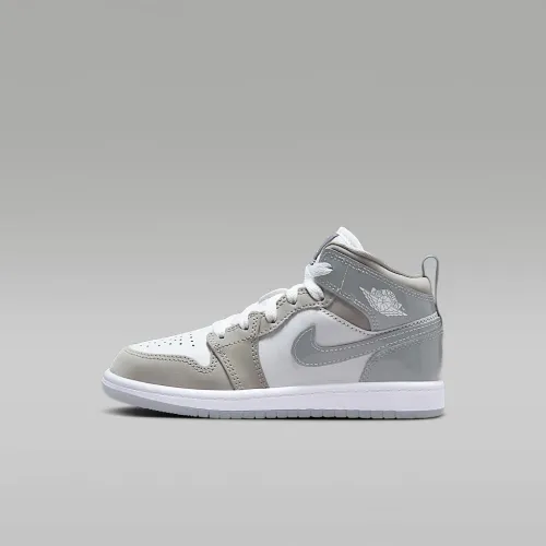 Nike Jordan 1 Mid SE Little дитячі Кросівки колір білий