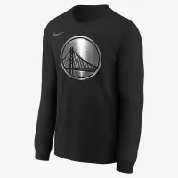 Golden State Warriors Courtside Big детские Nike NBA Boxy Long-Sleeve футболка цвет черный