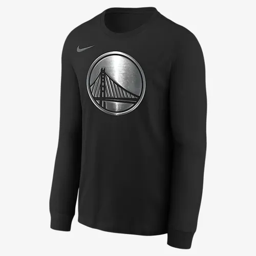 Golden State Warriors Courtside Big детские Nike NBA Boxy Long-Sleeve футболка цвет черный