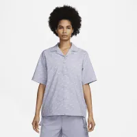 Nike Sportswear Everyday Modern женская Woven Short-Sleeve Top цвет фиолетовый