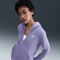 Nike Sportswear Club Fleece жіноча Full-Zip Толстовка з капюшоном колір фіолетовий