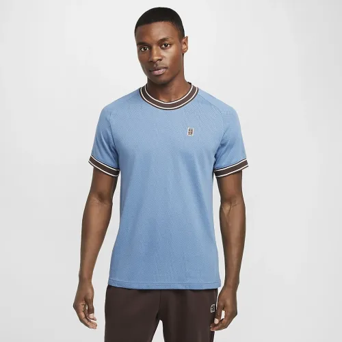 NikeCourt Heritage чоловічі Short-Sleeve Tennis Top блакитний