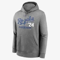 Kansas City Royals 2024 Postseason Authentic Collection Lockup Club чоловічі Nike MLB Pullover Толстовка з капюшоном колір сірий