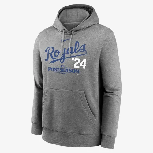 Kansas City Royals 2024 Postseason Authentic Collection Lockup Club чоловічі Nike MLB Pullover Толстовка з капюшоном колір сірий