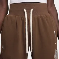 Nike Naomi Osaka Phoenix Fleece женская С высокой Талией оверсайз Pants цвет коричневый